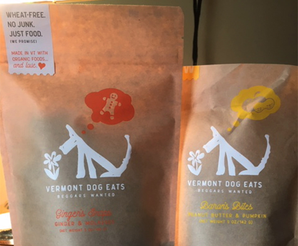 Vermont Dog Eats is a local business that has a variety of tasty treats for pups to try out.